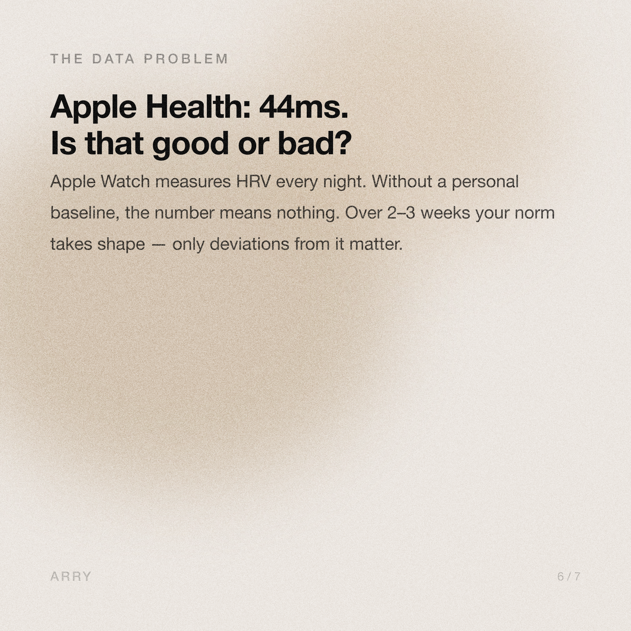 Why HRV needs a personal baseline