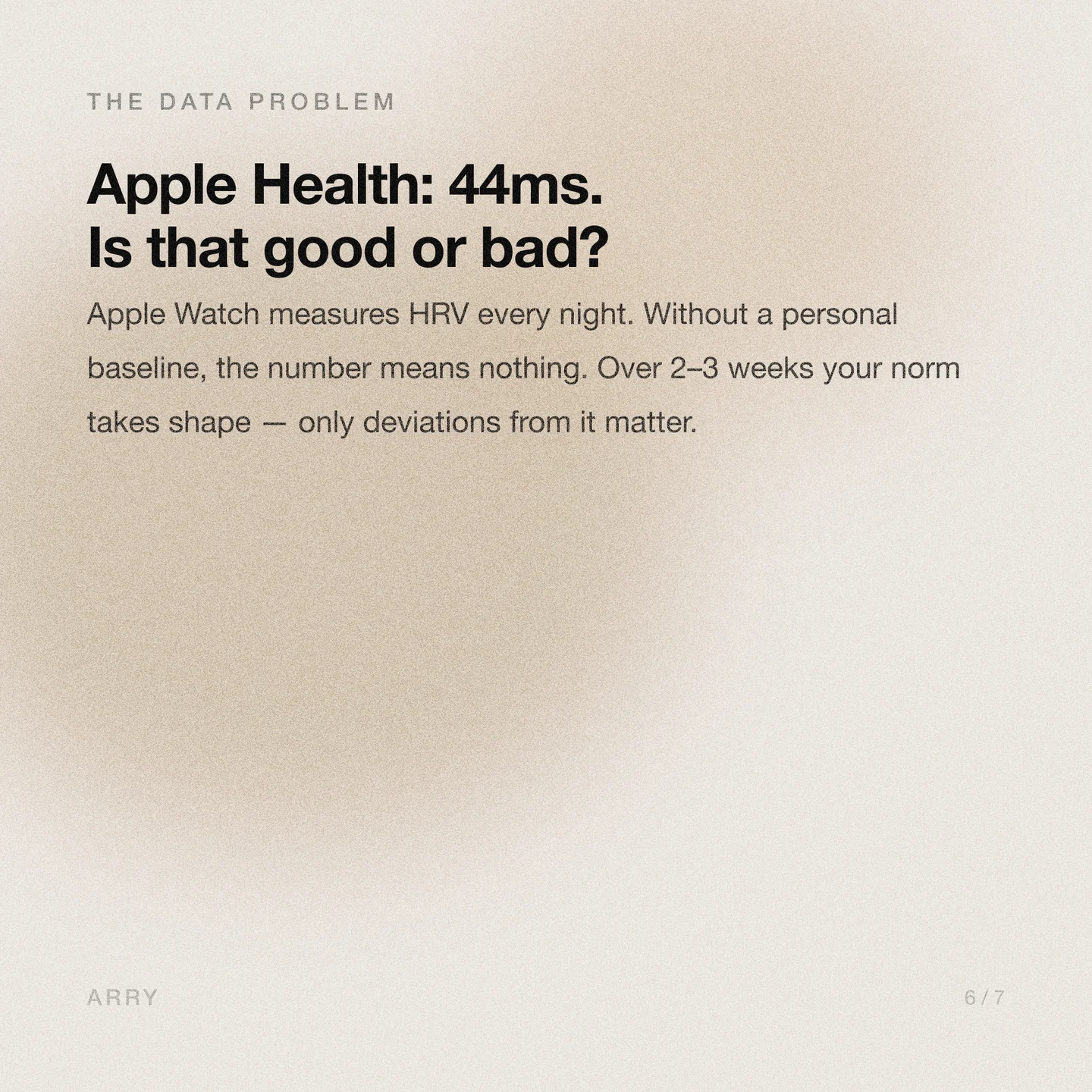 Why HRV needs a personal baseline