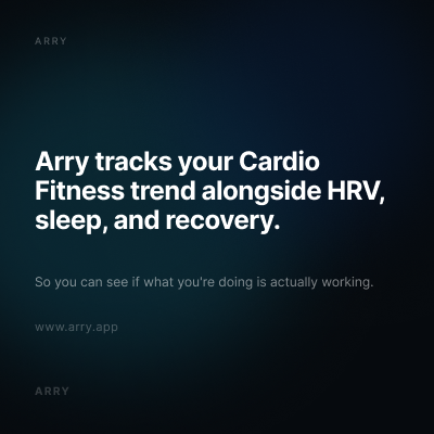 Arry tracks Cardio Fitness trend